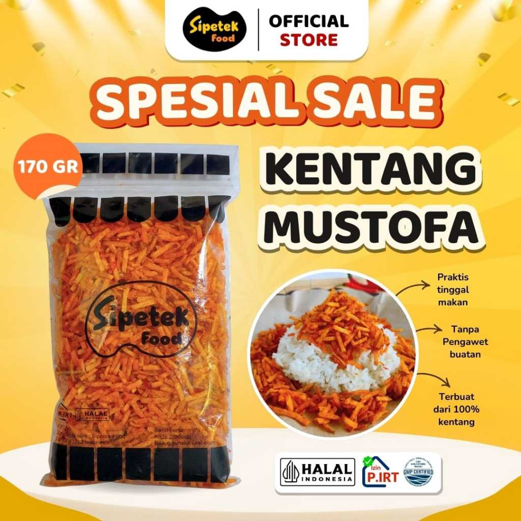 

[SIPETEK] Kentang Mustofa Pedas Manis 170gr Balado Pouch Sipetek Food