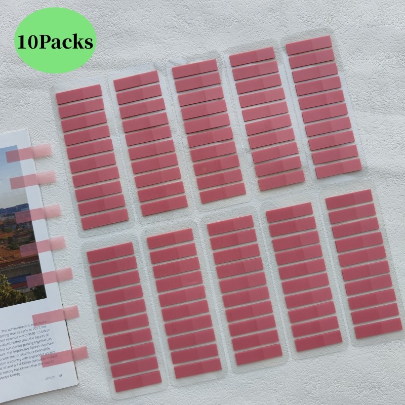 

2000 Sheets Transparent Sticky Notes Self-Adhesive Reading Annotation for Books Notepad Bookmarks Memo Pad Index Tabs