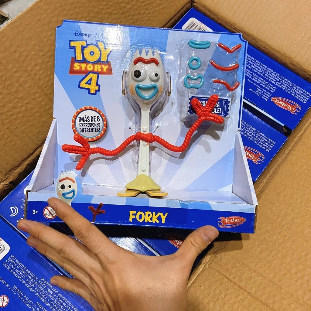 Toy Story Forky Woody Buzz Action Figures Set - 18cm Cute Collectible Diy Interchangeable Parts Idea