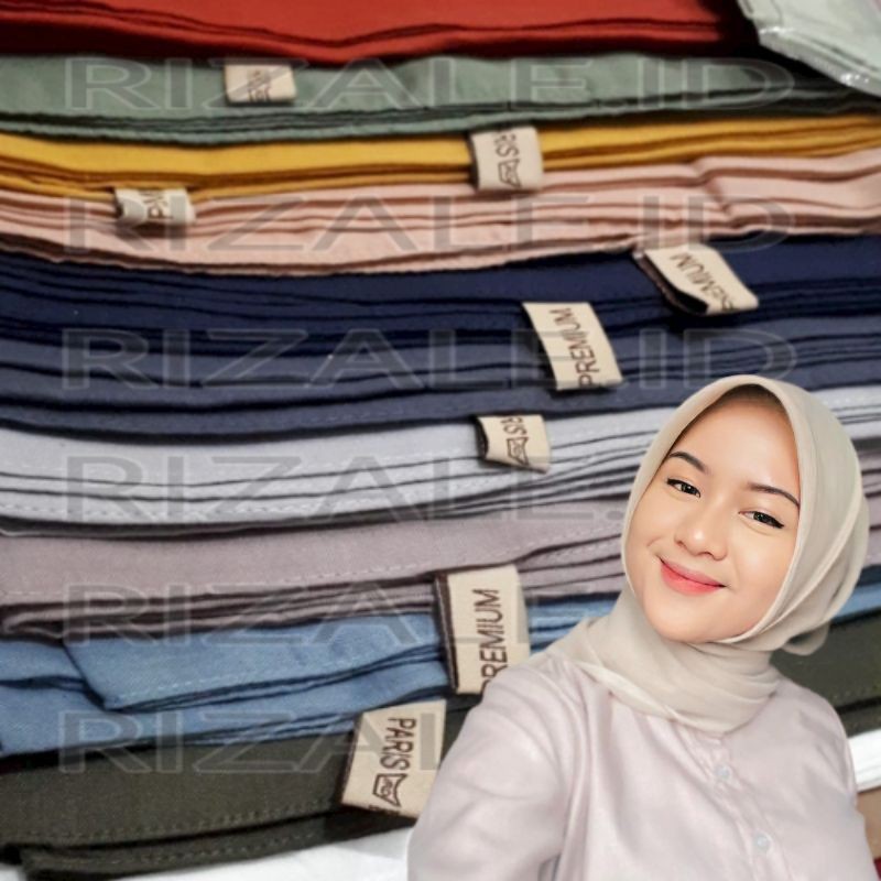 TERLARIS Hijab paris premium segiempat anti letoy AL MAHIRA Segiempat Polos hijab premium Yz-7