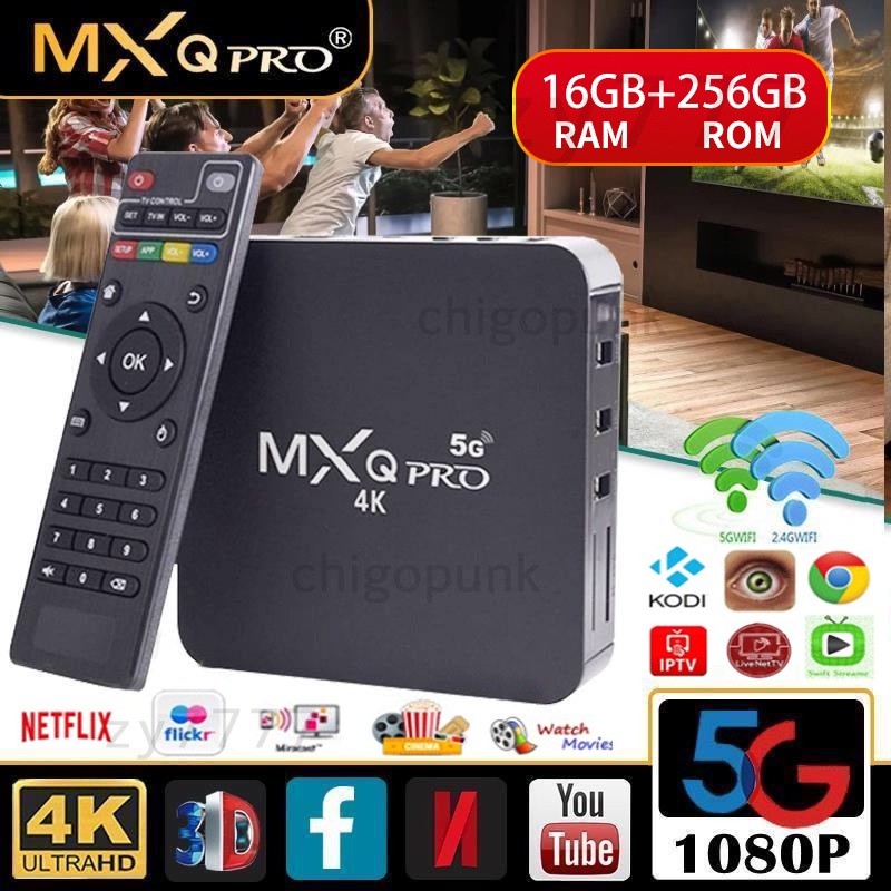 Stb Android TV Box Set Top Box TV Digital Android13 TV Box Mxq Pro 5G Full Root Unlock Tv Ram 8/16gb