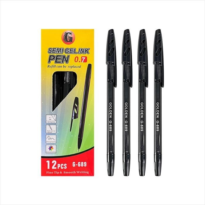 

[Tokome23] COD | NA Pulpen Stark Gel Ink Pen/ Gel Pena Hitam isi 12 Pcs Satuan