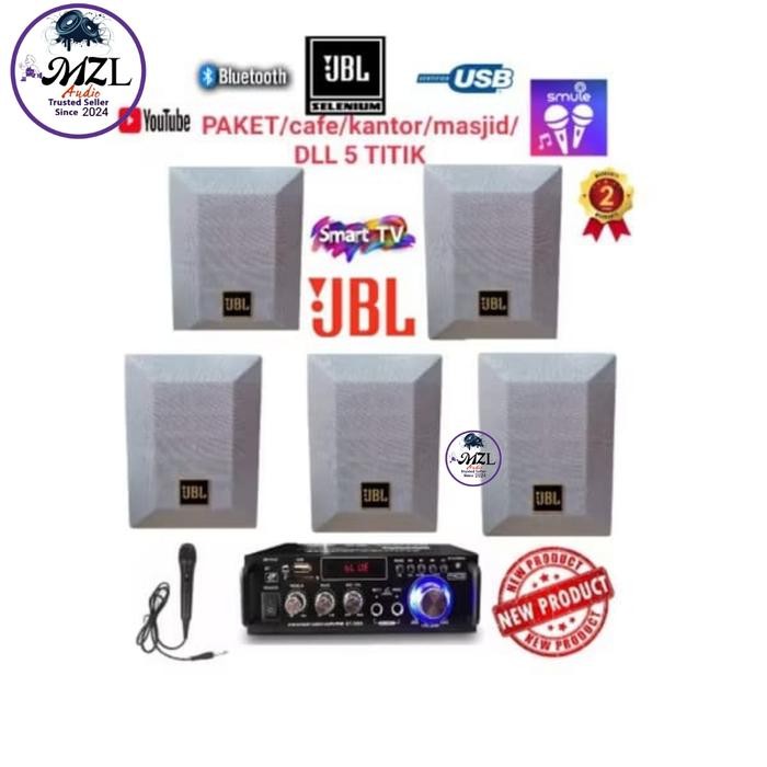 Promo paket murah cafe/karaoke/masjid/DLL speaker 4 inch JBL 5 titik