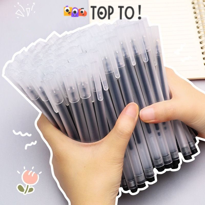 

(50pcs) Combo Pulpen Gel Hitam 0.5mm Pulpen 1 Pack Gel Pen Isi 50 Pcs Pena Jel Pulpen Murah Alat Tulis Stationery Sekolah