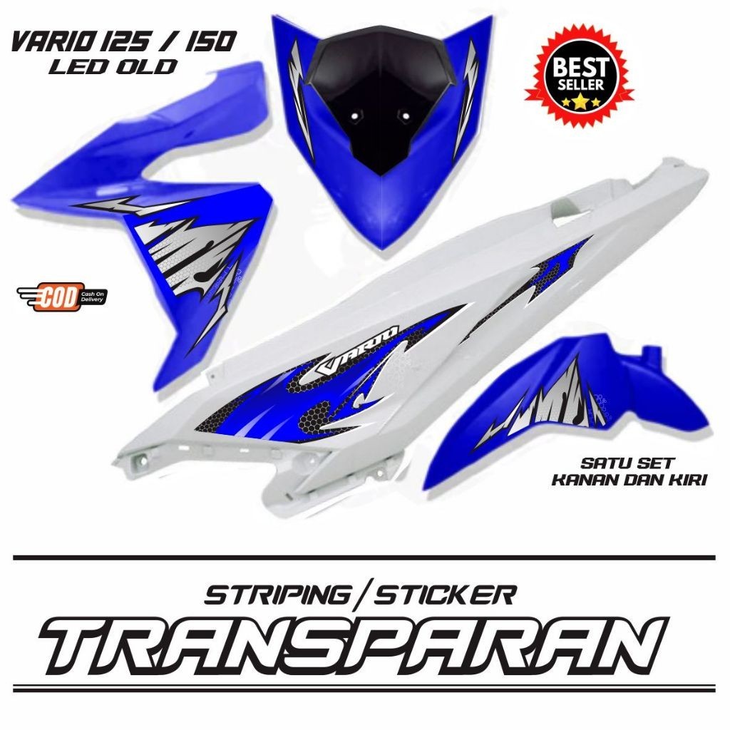 STRIPING VARIO LED / STRIPING VARIO LED 125 / STIKER MOTOR HONDA VARIO 2014 2017 TRANSPARAN / STIKER