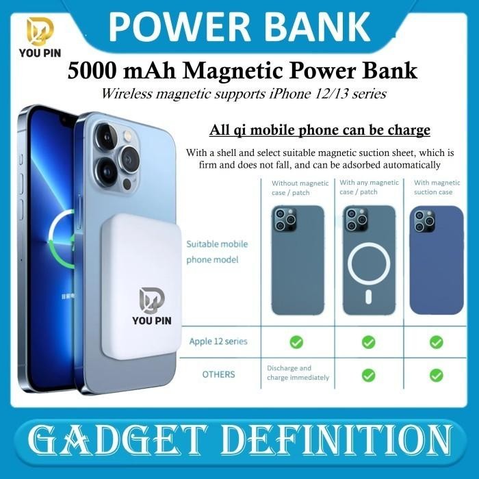 promo Powerbank Magnetic Wireless - Hitam