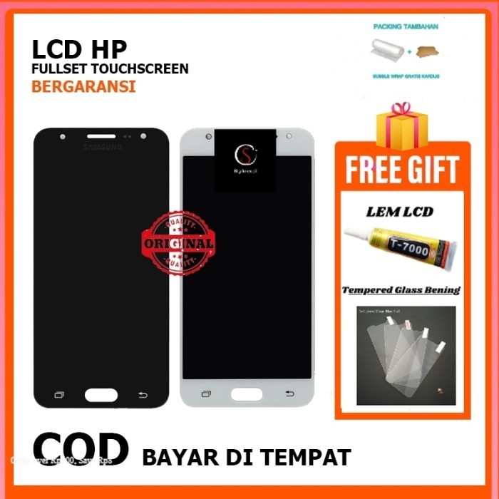 Sparepart HP LCD SAMSUNG G4L4XY J5 PRIME/ON5 G570 /G5520 FULLSET Touchscreen ORI - Hitam