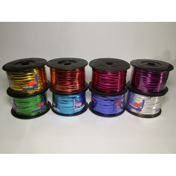 

[[ K23 - BEST SELLER Pita Kawat Hias Pengikat Souvenir Twist Tie Metallic 100yd per roll ]]