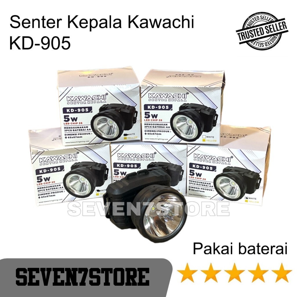 Senter Kepala Baterai Kawachi KD 905 AA 5Watt