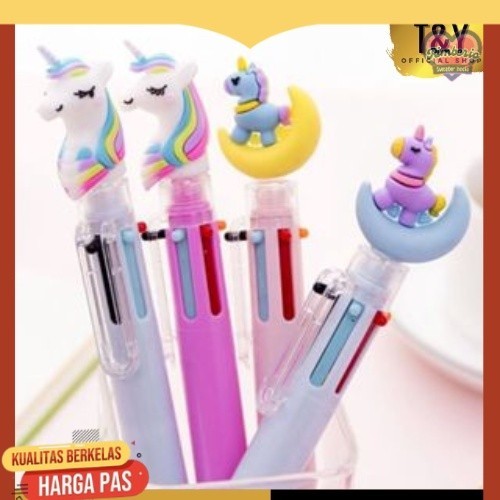 

TY Pena Karakter Mekanik 6 Warna Unicorn Full Moon Pulpen Karakter Unicorn Warna Warni Pulpen Unicorn Multicolor Pulpen Lucu Alat Tulis Sekolah ATK