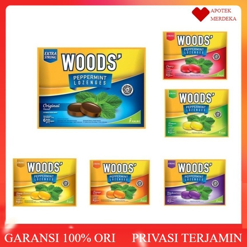 

Permen Woods Sachet / Woods lozenges sachet / permen wood all variant