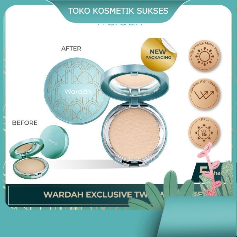 WARDAH EXCLUSIVE TWO WAY CAKE | bedak padat WARDAH