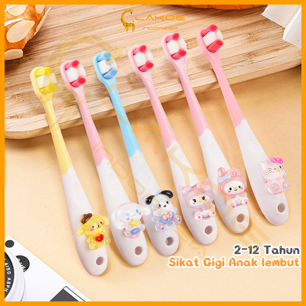 LAKOE sikat gigi anak lembut  motfi lucu Kids Toothbrush 2-7 tahun