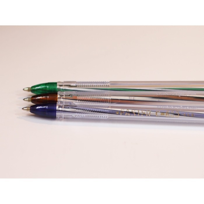 

promo ✨ -Ballpoint /Pulpen Faster C600 , 0.7mm isi 12 pcs - black, blue & red - Hitam