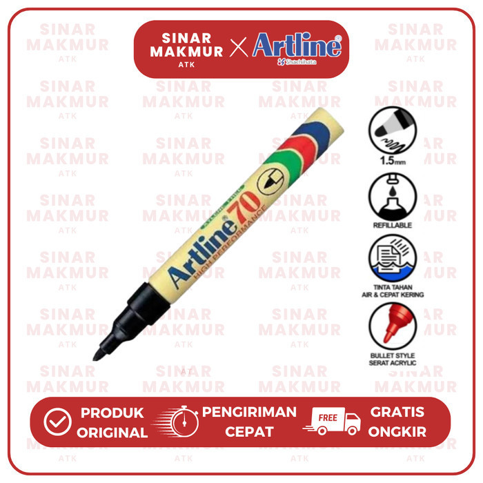 

Spidol Permanen/Permanent Marker Artline 70 (Pcs)