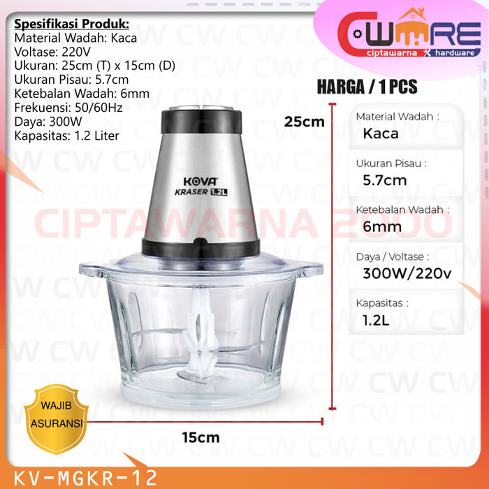 GOTO Kova Kraser Meat Grinder Blender Food Chopper Penggiling Daging Sayur