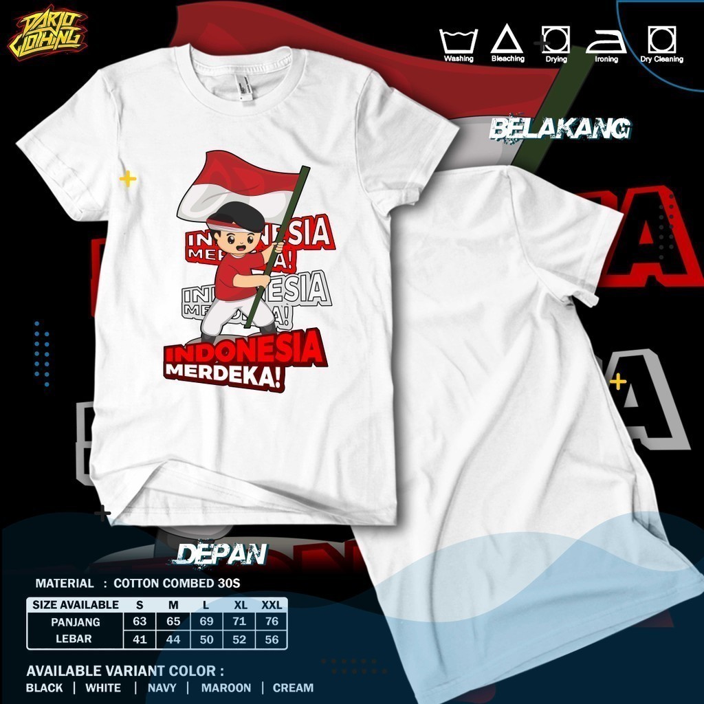 Toko Kaos -  Kaos  Dirgahayu Republik Indonesia Ke 79 Indonesia Merdeka Semi Katun