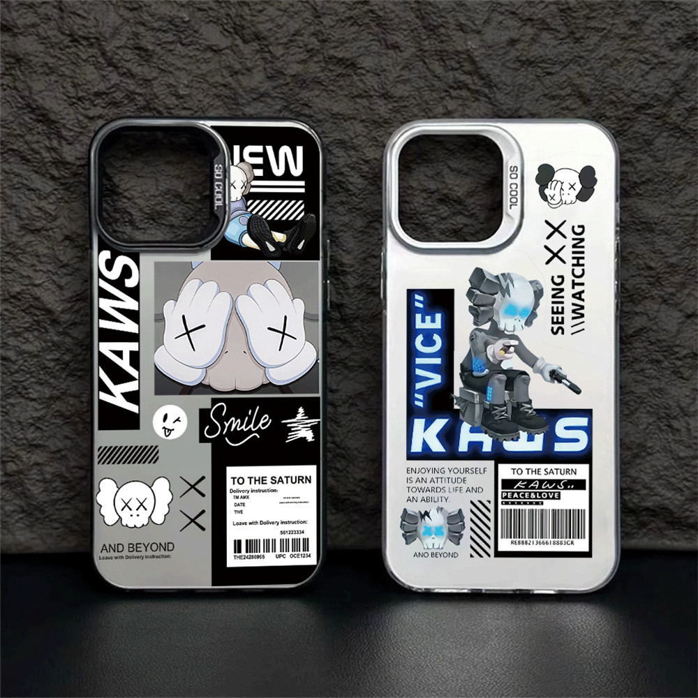 Violent Bear Casing Ponsel Buram IMD untuk iPhone 15 Pro Max 15 Plus iPhone11 12 13 14 14Plus X XS M