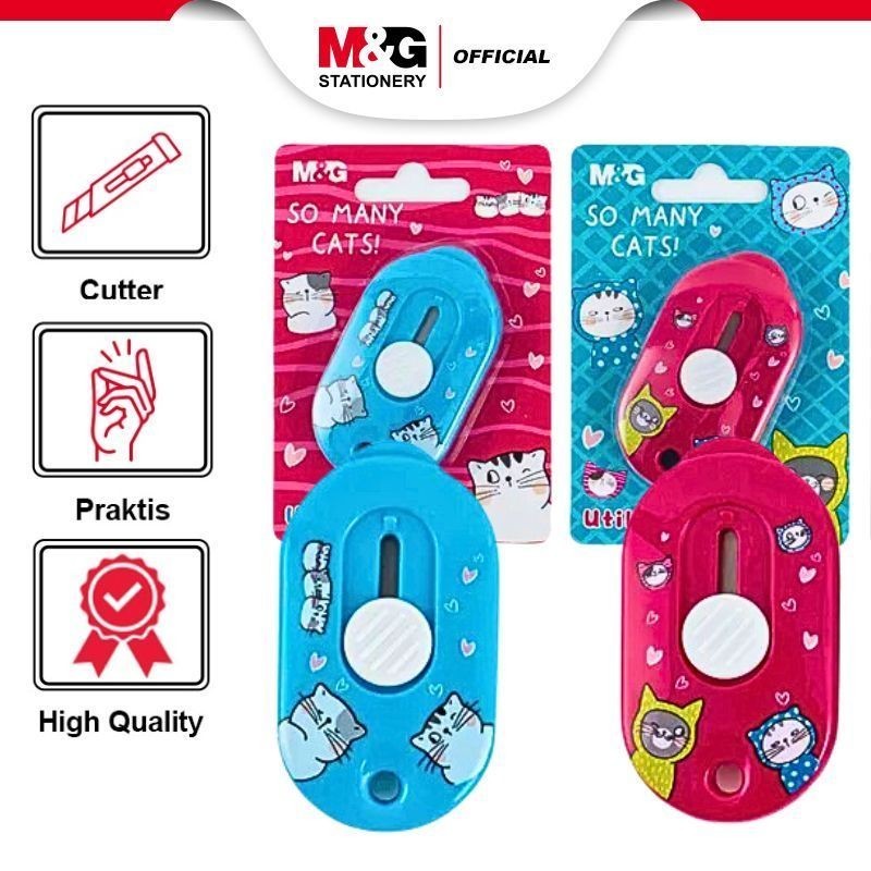 

Cutter Mini M&G So Many Cats #ASS913D9 Paper Cutter Knife Kater Mini Motif Kucing - Satuan- SHSNP