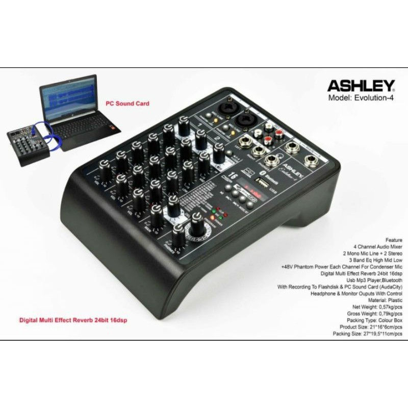 Mixer Ashley Evolution4 Evolution 4 Mixer audio ashley evolution 4 channel