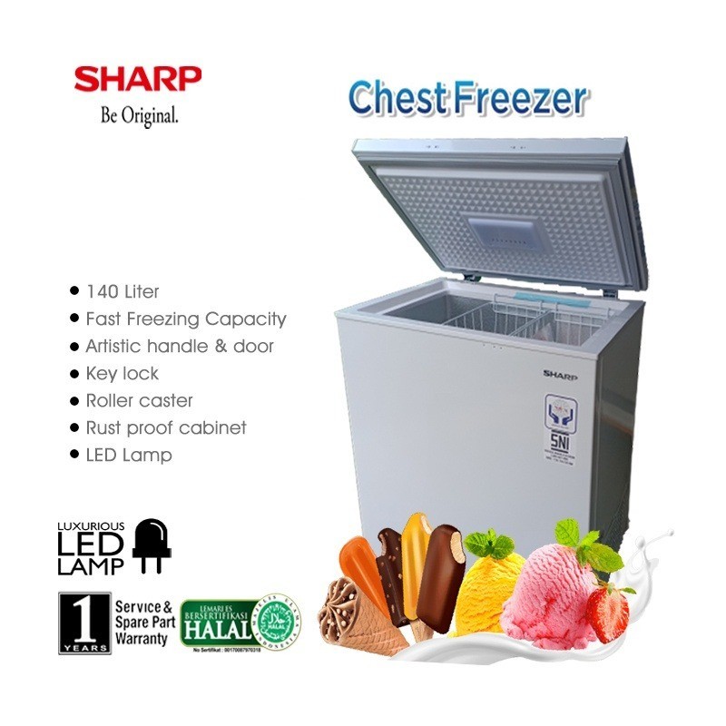 Chest Freezer Sharp FRV 150X / FRV150X 140 Liter