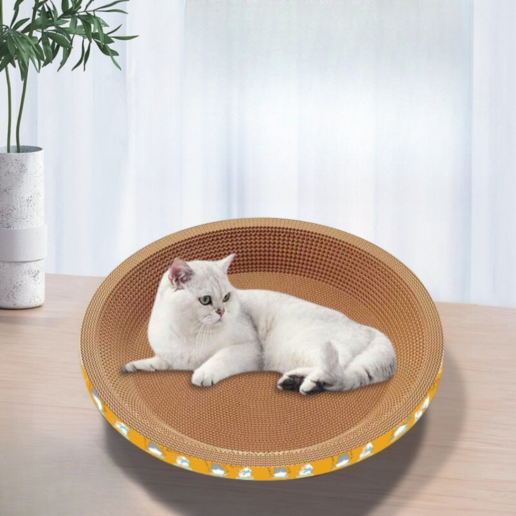 Cat Scratcher Bulat -  Box Cakar Model Bulat Untuk Kucing - Garukan Kucing Cat Scratcher | Cakaran K