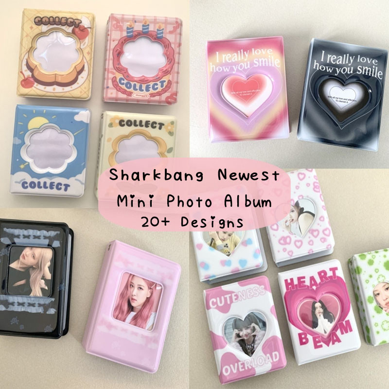 

Sharkbang New Arrival 3 Inch Mini Photo Album 20pcs Sleeves Double Sided PostCard Collect Book INS Kpop Idol Card Organizer