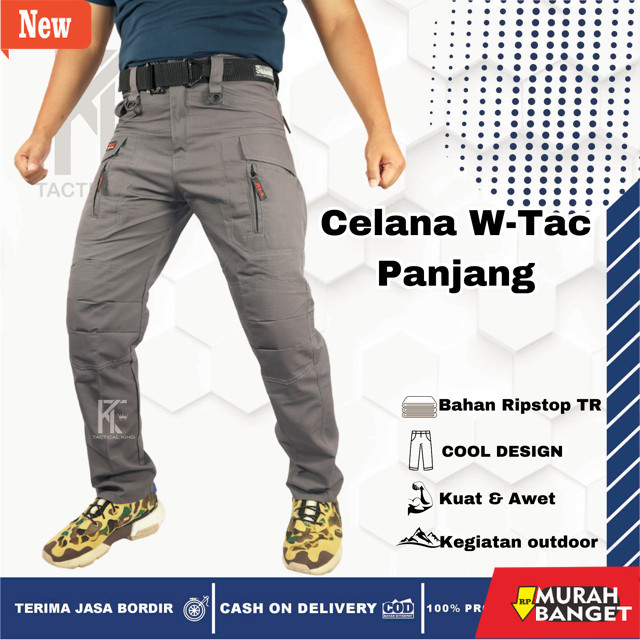 Celana panjang cargo pria yg lagi viral- Celana Tactical W.tac panjang /pakaian outdoor/celana cargo