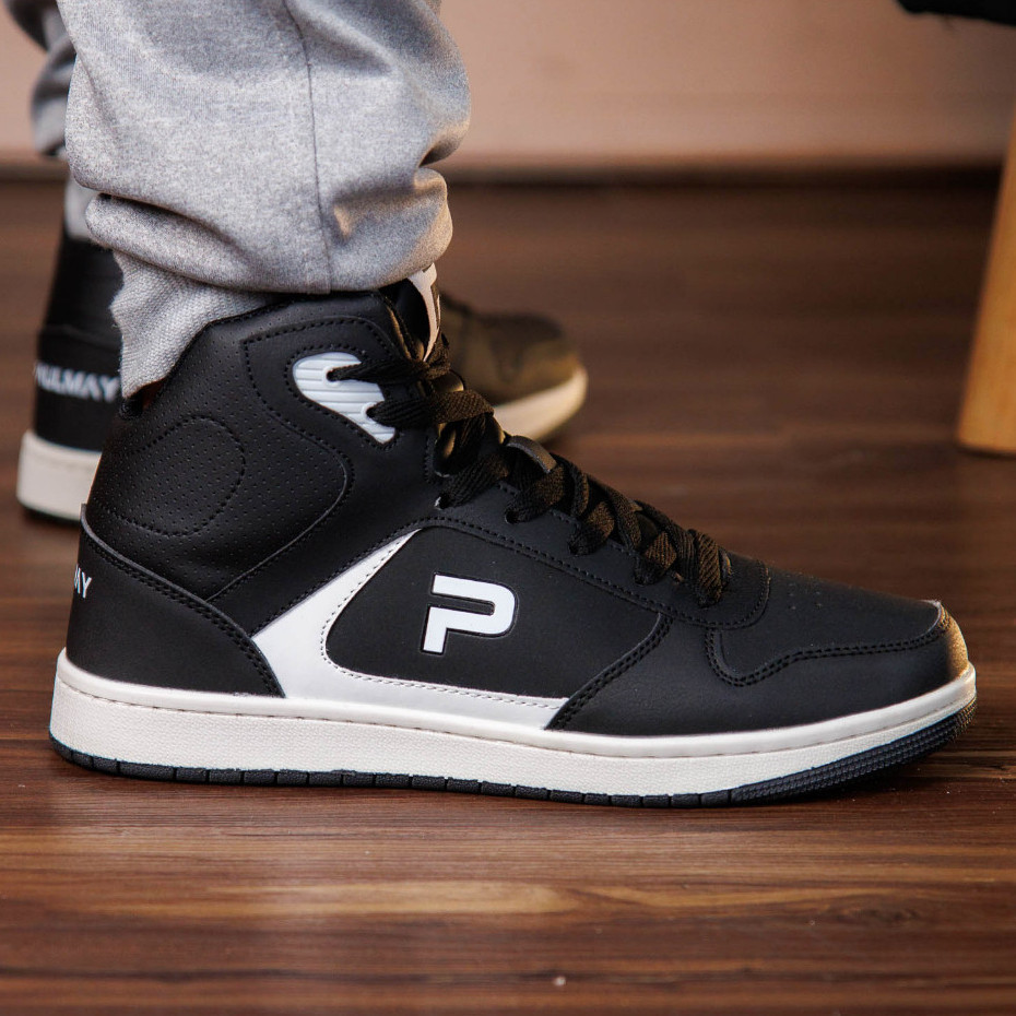 PROMO!!! PAULMAY - Sepatu Sneakers Pria Lisbon High - Black White