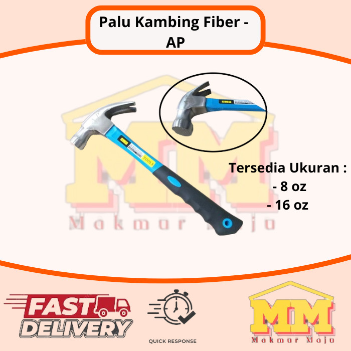 Palu / Palu Kambing Gagang Fiber 8 oz / 16 oz