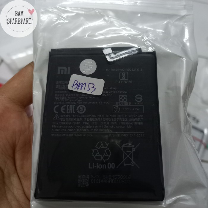 Baterai  Xiaomi Mi 10T Mi10T PRO BM53 Original - Batre handphone - Baterai hp