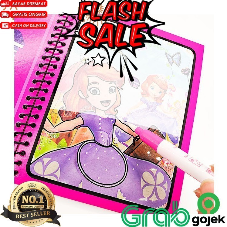 

BEST SELLER BUKU EDUKASI ANAK MEWARNAI PEN AIR ISI ULANG MAGIC WATER DRAWING BOOK Reusable DD