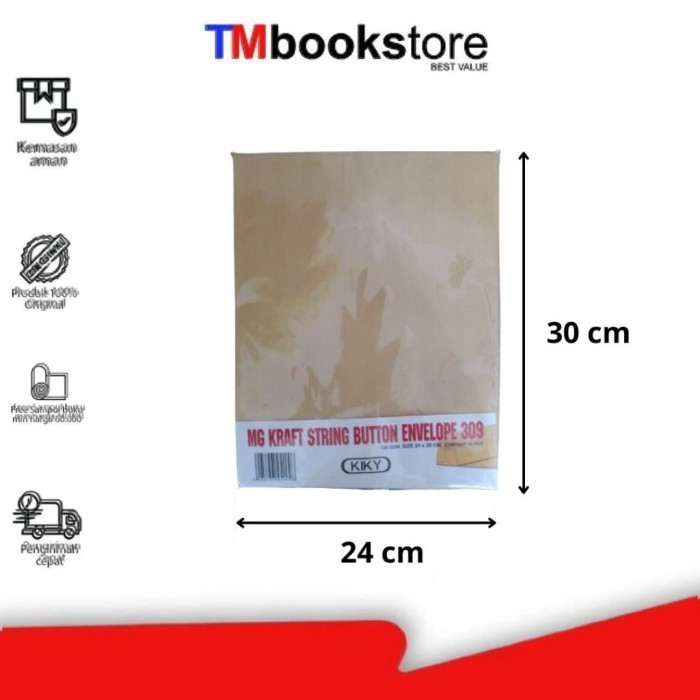 

AMPLOP COKLAT TALI 309/PACK 125 AA624622309 KIKY TMBOOKSTORE