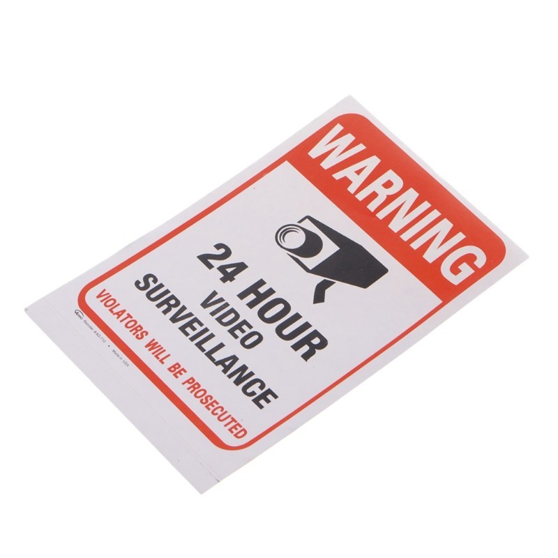 

10pcs/lot Waterproof PVC CCTV Video Security Sticker Warning Signs