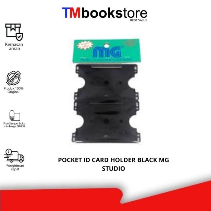 

POCKET ID CARD HOLDER BLACK MG STUDIO TMBOOKSTORE