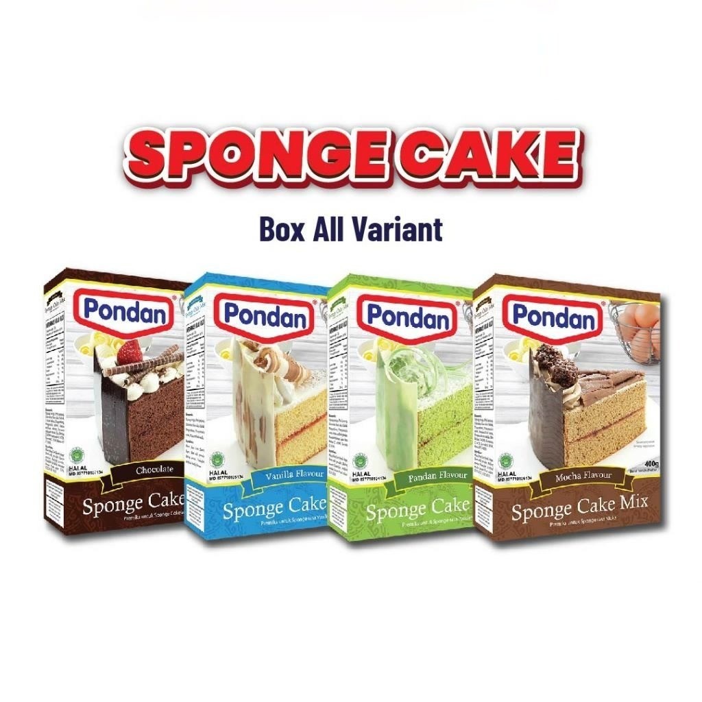 

Pondan Sponge Cake Box 400g / Premiks Untuk Kue Sponge 400gr Kemasan Box