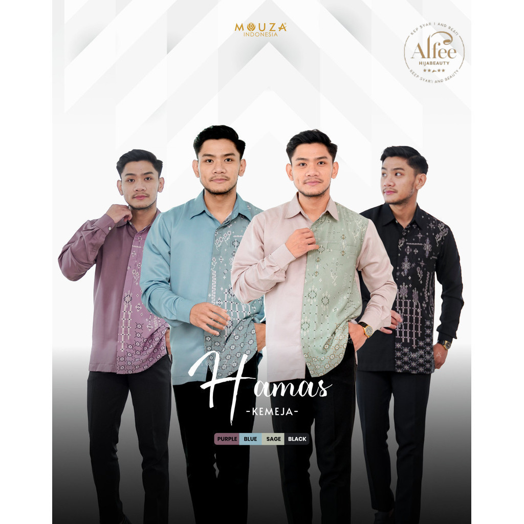 Sarimbit Hamas Mayasa / Kemeja Hamas Dad - Baju Koko Kemeja Lebaran Kondangan Motif Original Mouza