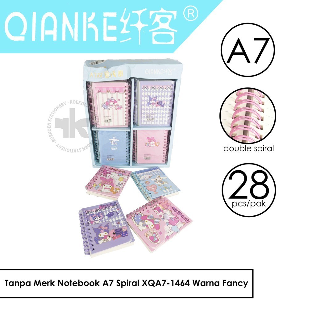 

Tanpa Merk Notebook A7 Spiral XQA7-1464 Warna Fancy
