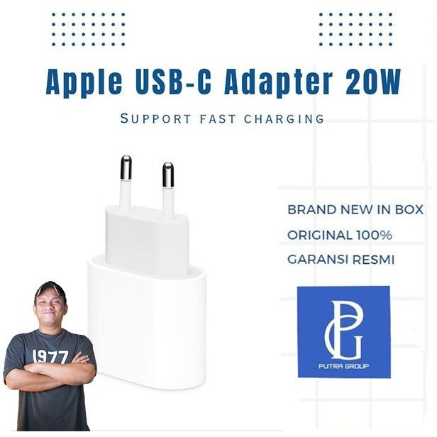 (PUTRA GROUP X SEFRICO) Apple Power Adapter 20W | USB-C Fast Charger | ORI BNIB |