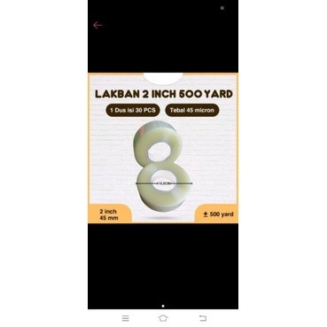 

lakban isolasi bening 2 inch 45mm × 500 yard 45mic [AT]