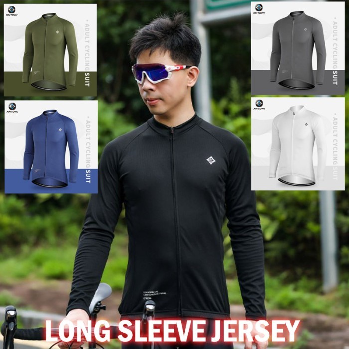 Xintown Baju Jersey Sepeda Lengan Panjang Roadbike MTB Polos GPT