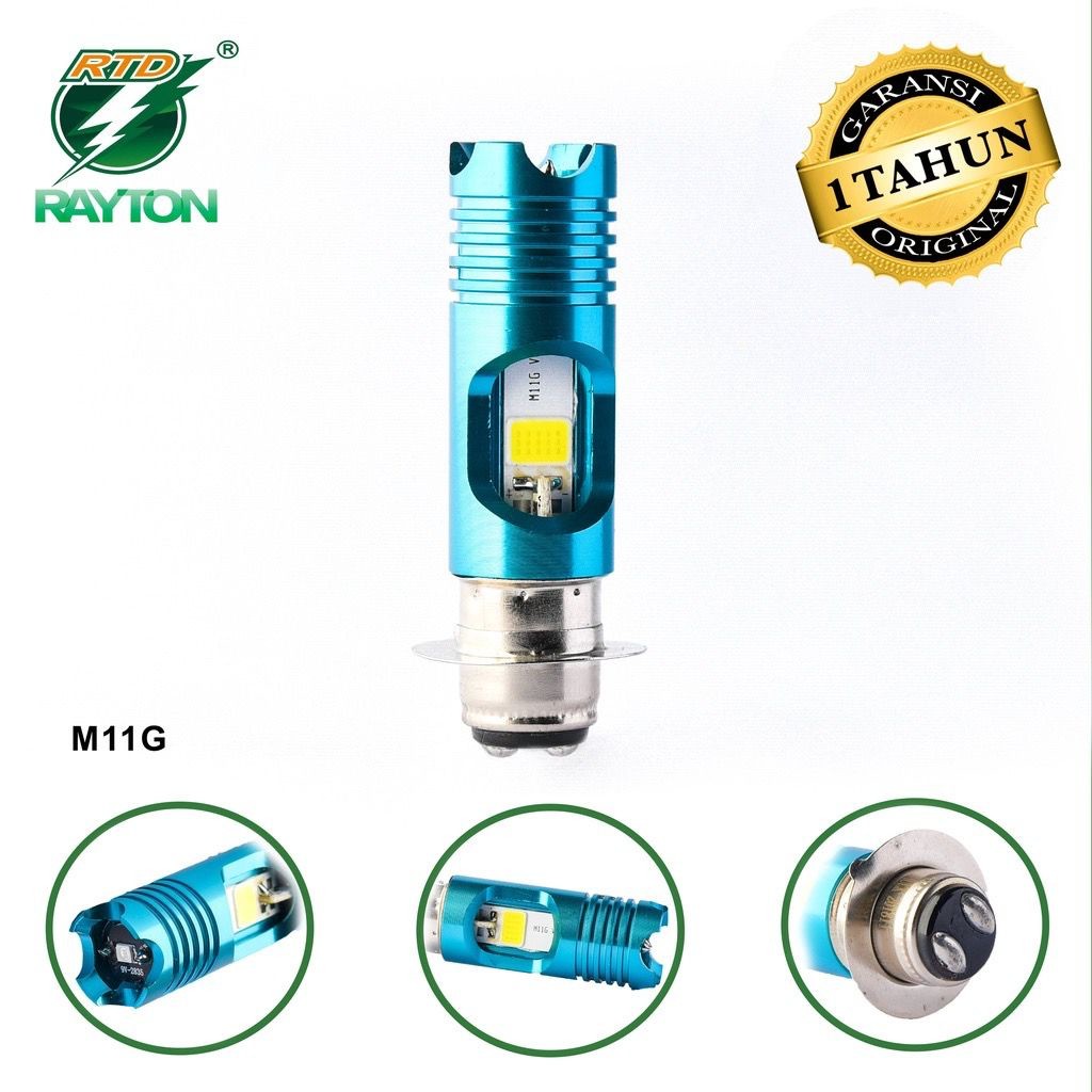 Lampu Motor H6 Headlamp Motor H6 LED RTD M11G Original Rayton ( GARANSI 1 TAHUN )  Lampu depan H6 Su