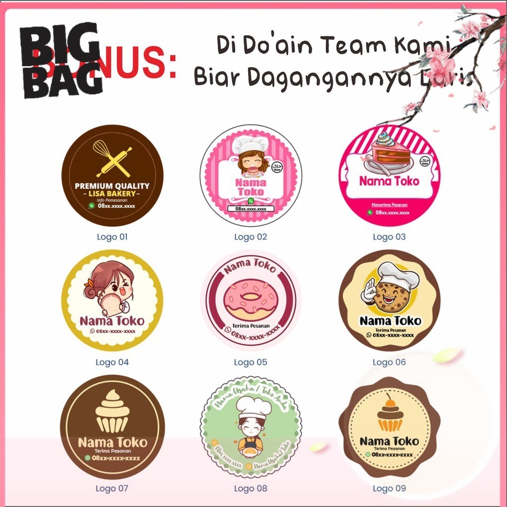

BIGPRINT - Cetak Stiker Logo Label Makanan Minuman Bahan Sticker Kromo Bontak