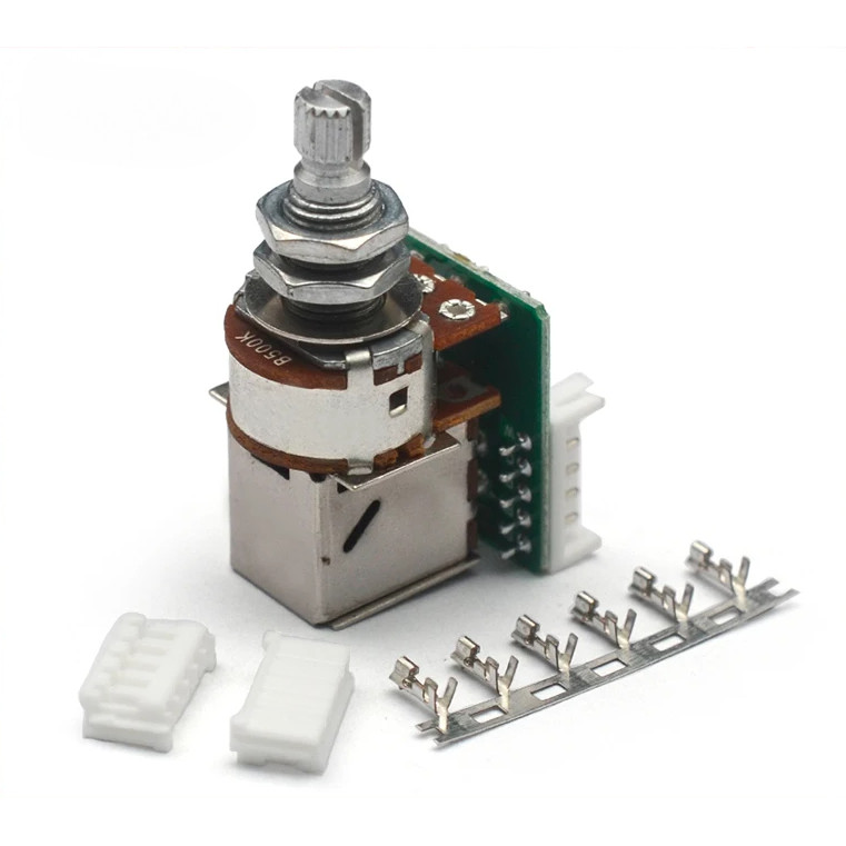 1Pcs Guitar Push Pull Potentiometer B500K Pre-wired with PCB Coil Split Function Prewired Pots for L