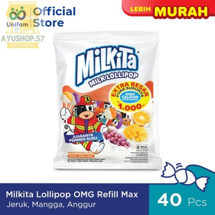 

Milkita Refill Lollipop Permen [40's/bag] - OMG - AYUSHOP57