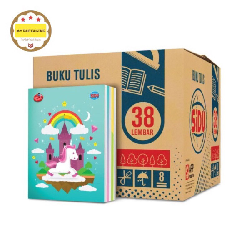 

1 dus 32pack Buku Tulis SIDU Sinar Dunia 38 lembar harga per pack isi 320buku - my packaging vplast [ COD ]