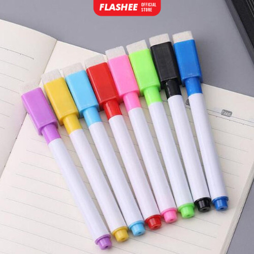 

Flashee Set Spidol Wipe And Clean Spidol Papan Tulis White Board Spidol Kecil Mini Magnetik Warna