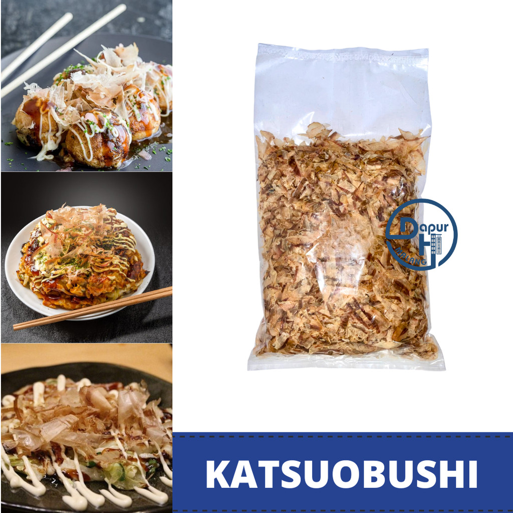 

KATSUOBUSHI Bonito Flakes 500 g Halal / Taburan Takoyaki Katsuo Bushi Serutan Ikan Cakalang--MLG