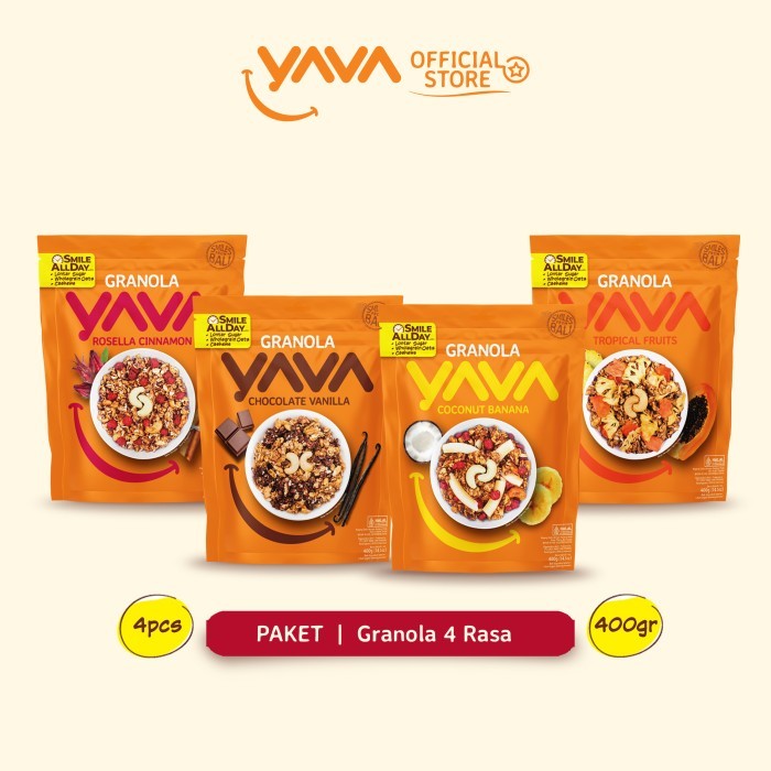 

YAVA Paket Granola 4 Rasa (4 x 400g)