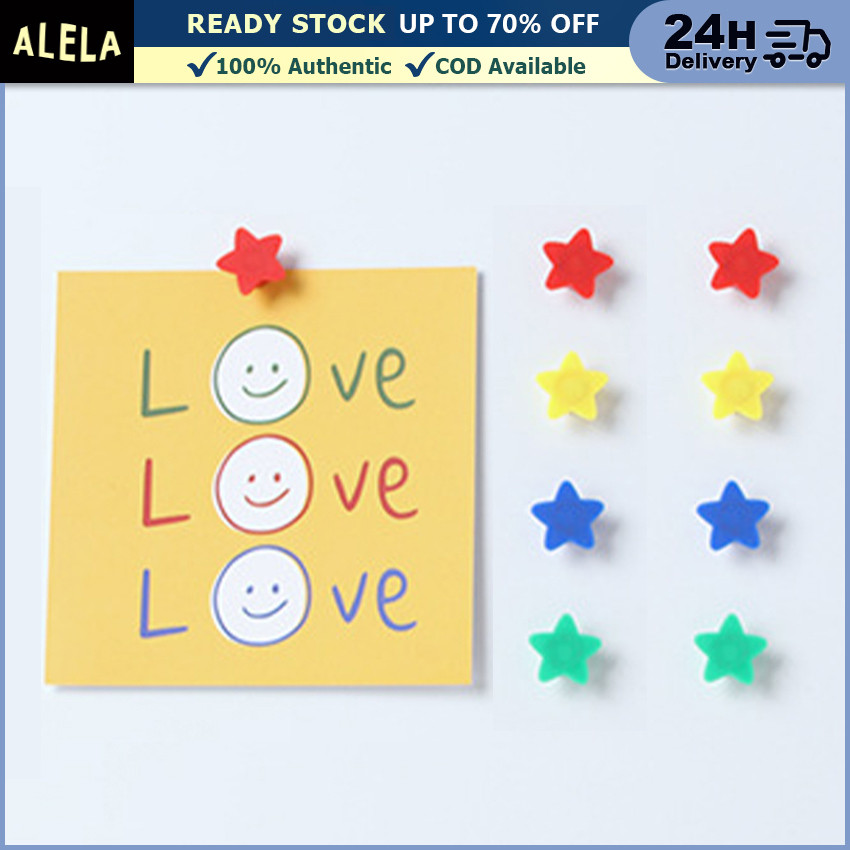 

10Pcs/Set Magnet Tempel Kulkas Fridge Magnet Papan Tulis Whiteboard Bentuk Bintang Unik